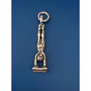 Gymnastics Sterling Silver Jewelry Charm #sports #competition #exercise